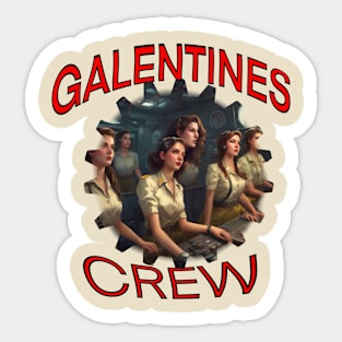 Galentines crew female communicators Sticker